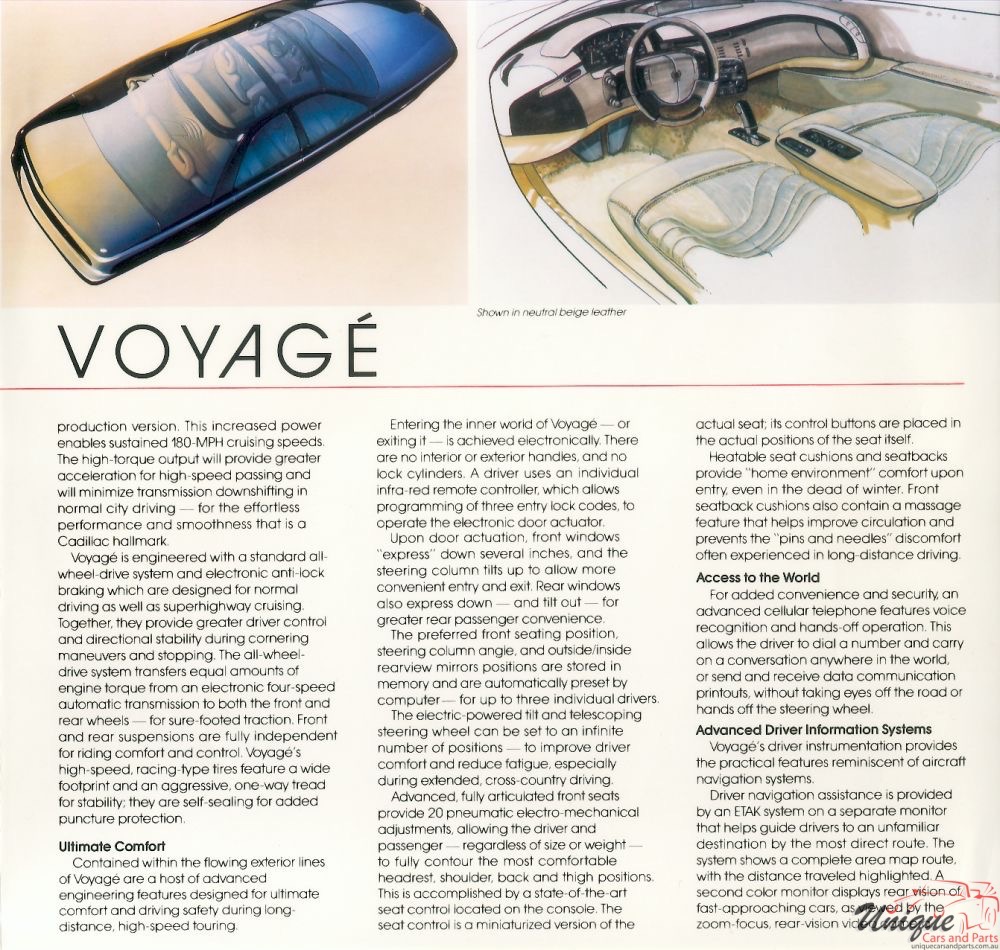 1987 GM Concepts Cadillac Voyage Page 2